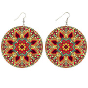 Red / Yellow flower | African inspired earrings
